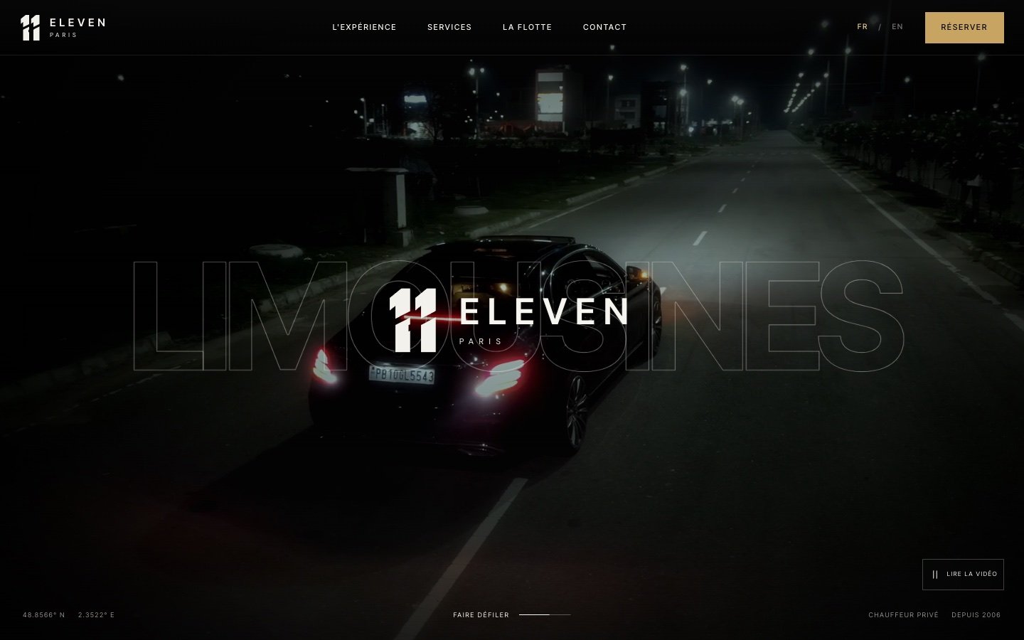 Eleven Limousines premium website concept created by Ecom Invest