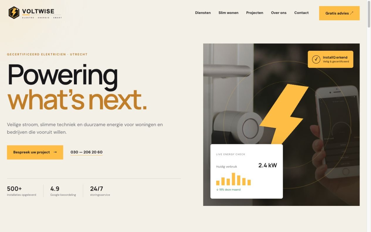 Voltwise electrician website