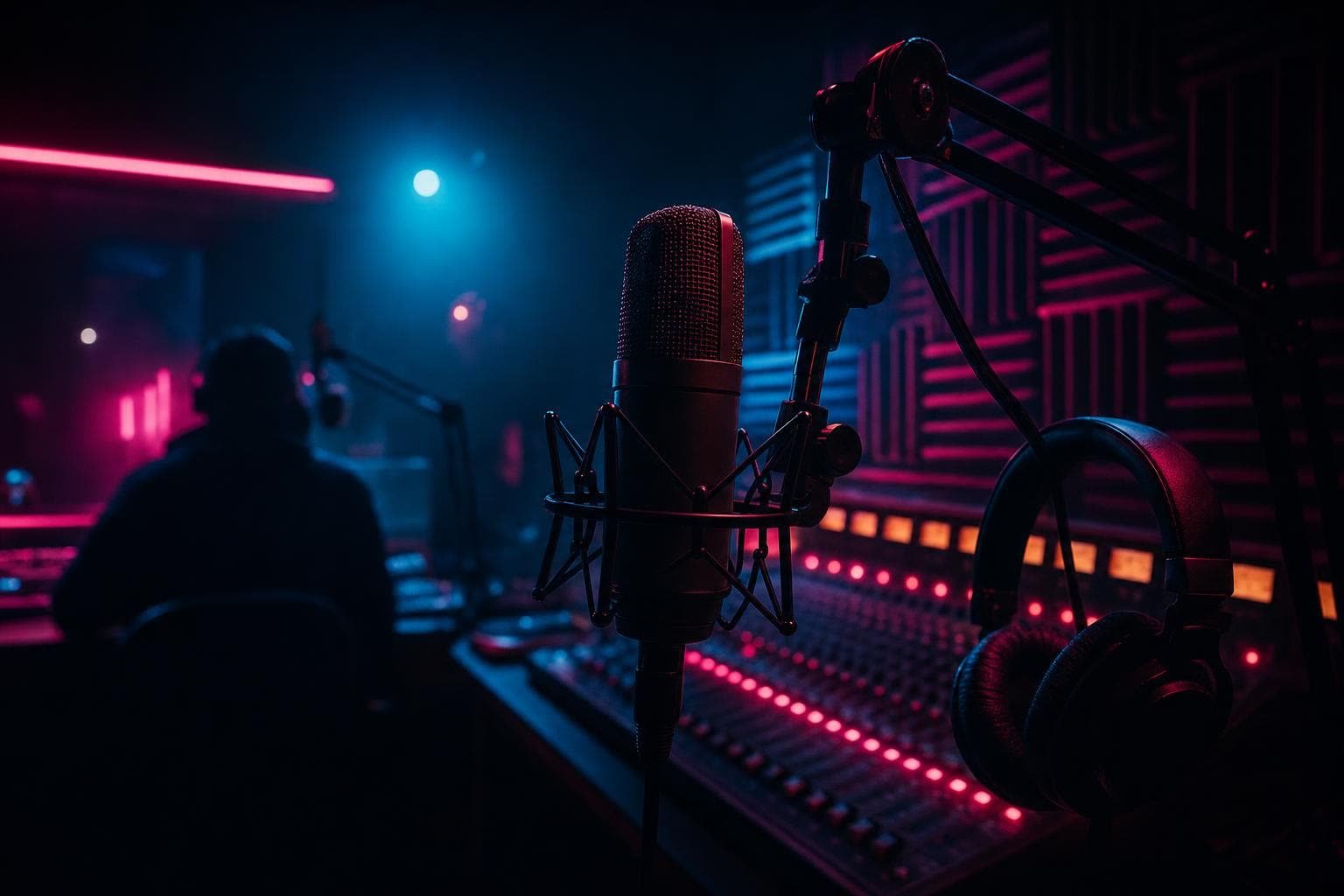 Studio et microphone de Dunkerque Street Radio